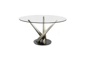 Crystal Dining Table 394RND-48 | Elite Modern