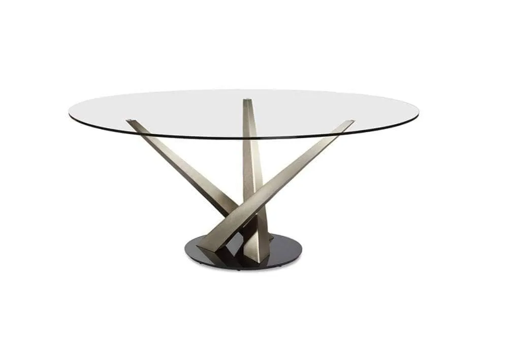 Crystal Dining Table 394RND-54 | Elite Modern