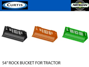 CURTIS / ARTILLIAN 54" rock bucket for tractors