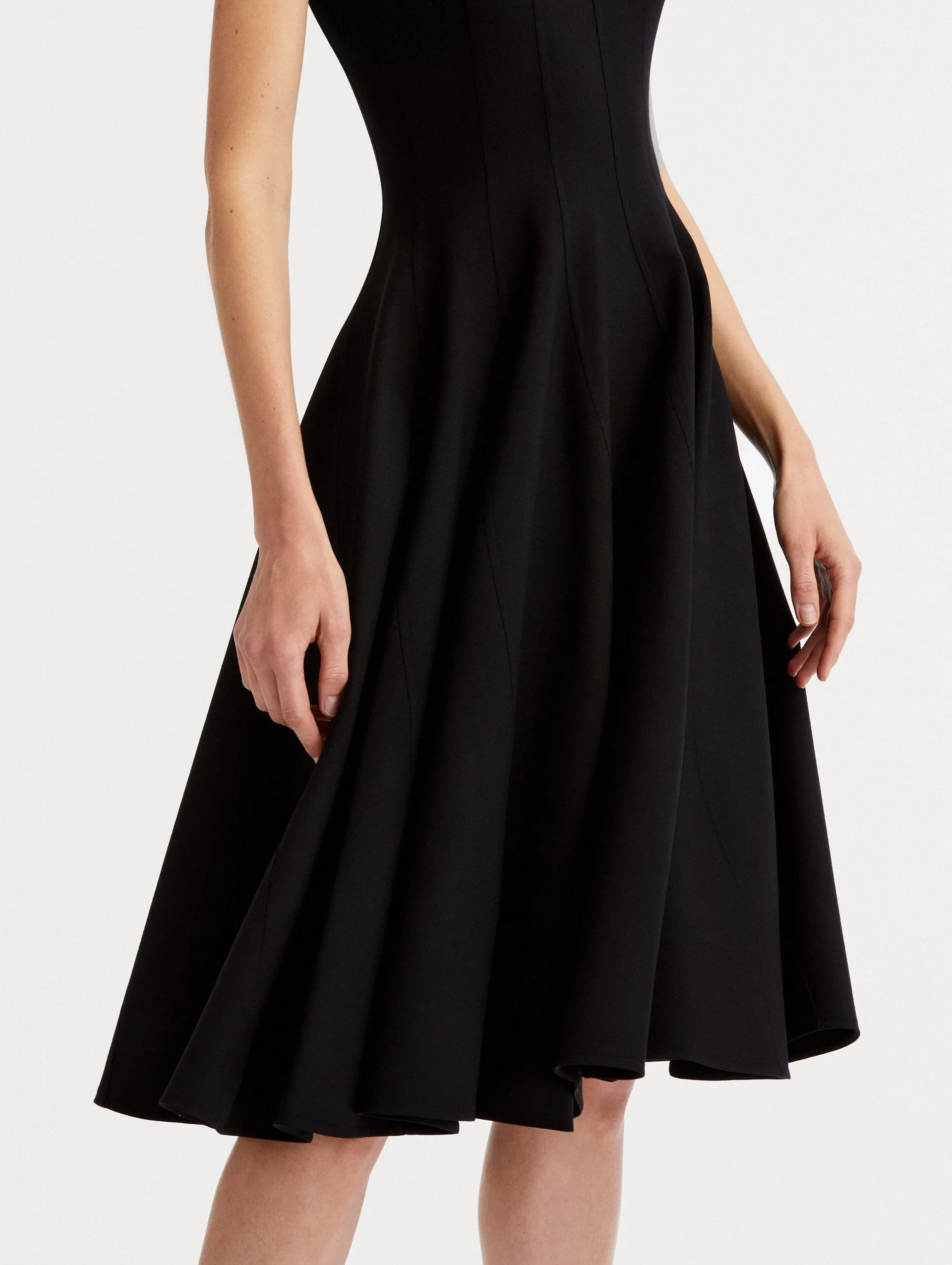 Curved Seam Detail Dress