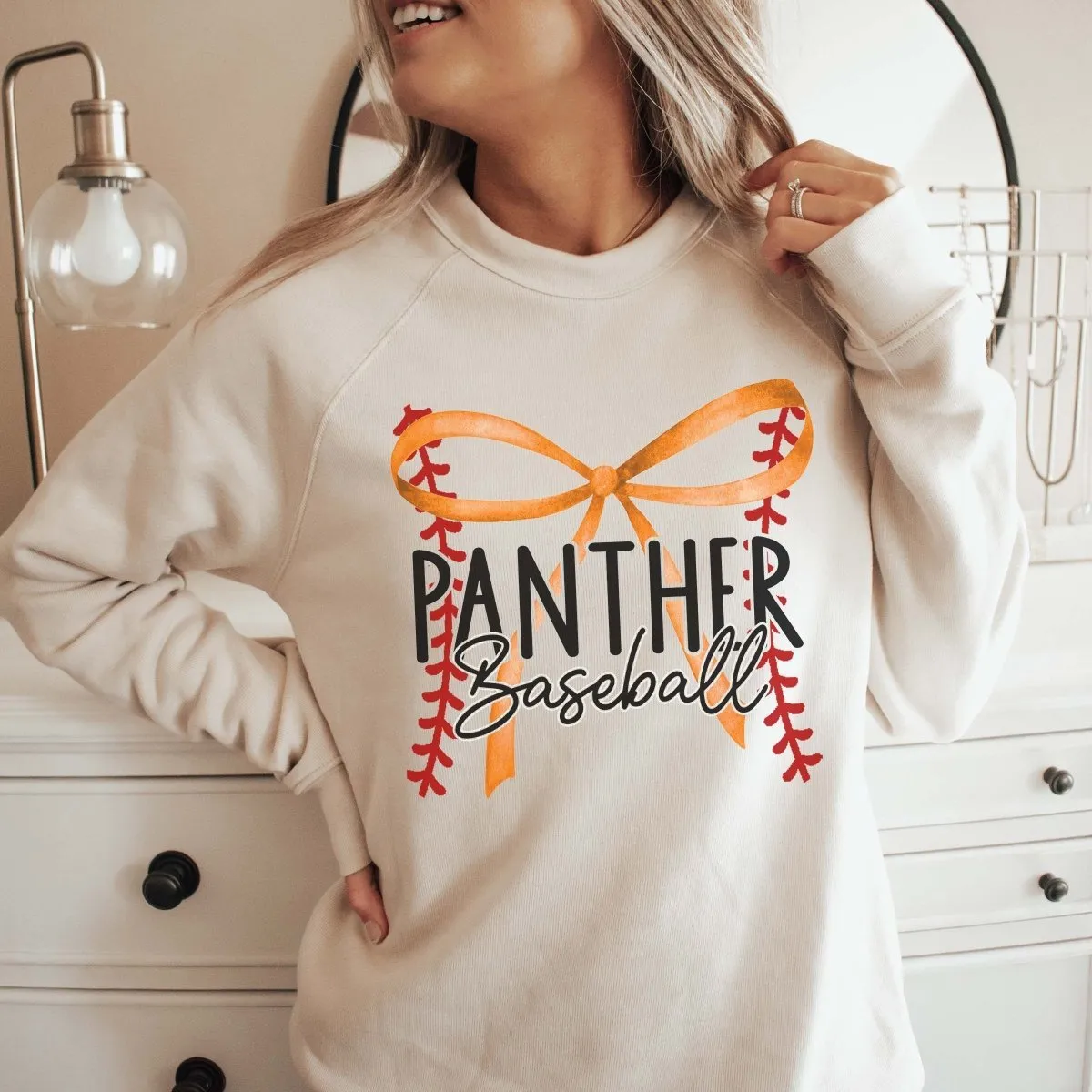 Custom Baseball Team With Bow Bella Wholesale Sweatshirt - Popular