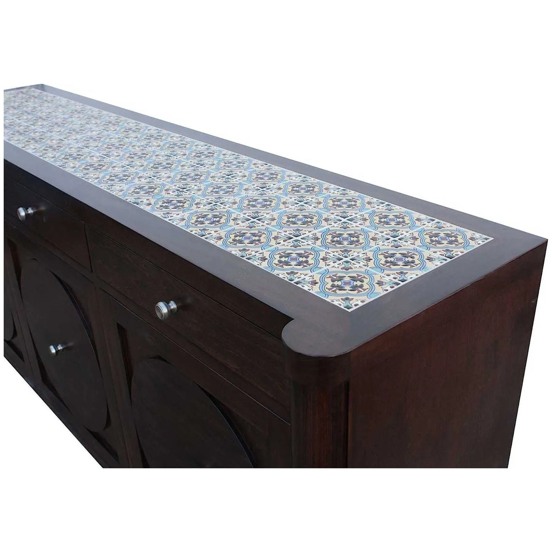 Custom Tile Top Spanish Modern Dining Room Buffet