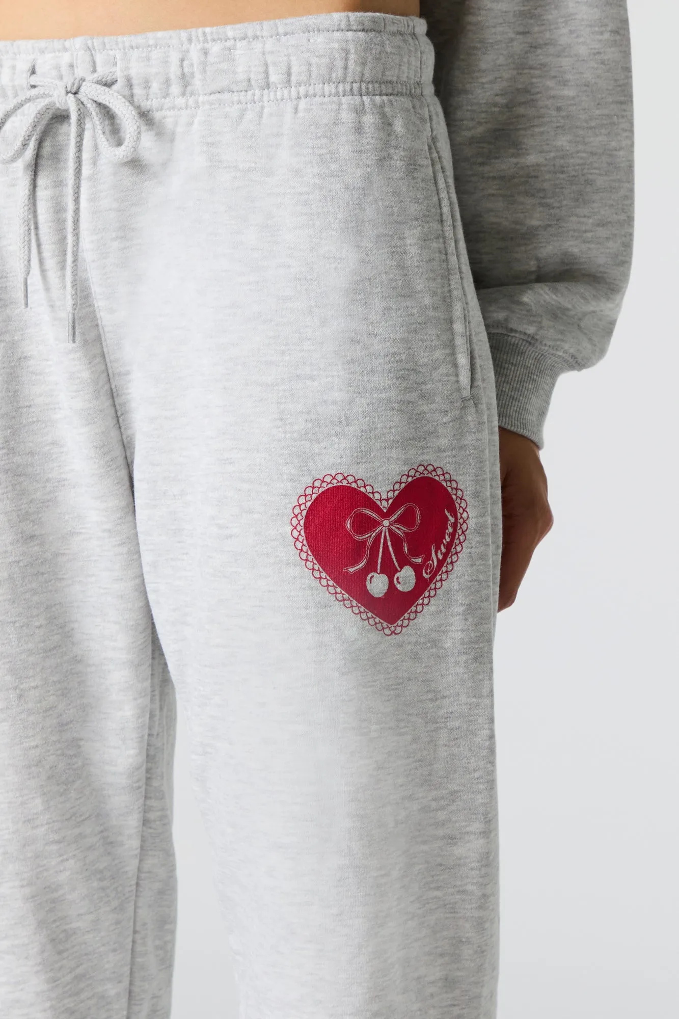 Cutesy Graphic Fleece Jogger