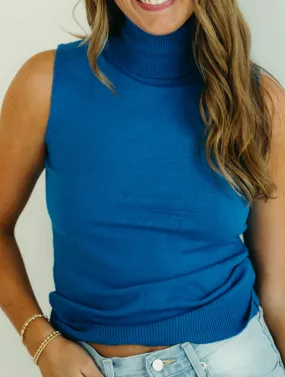 Dailey Turtleneck Top - Blue