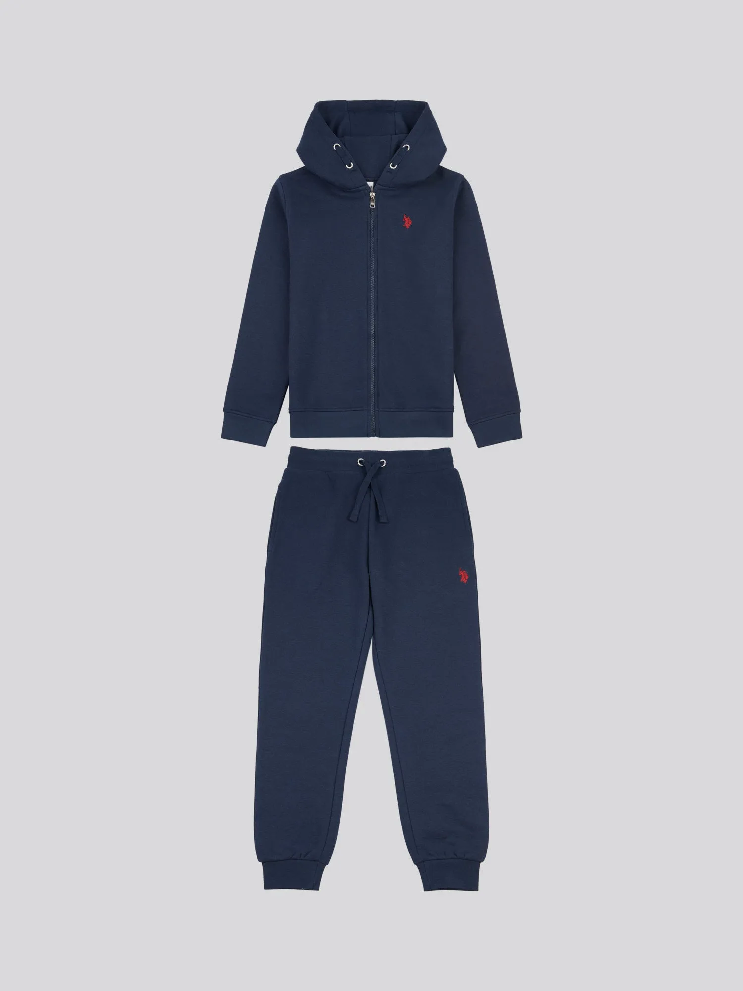 DHM Zip Thru Hoodie and BB Jog Set Dark Sapphire Navy / Haute Red DHM