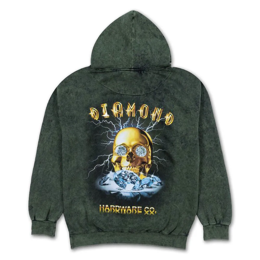 Diamond Supply Co Gold Skull Hoodie Green