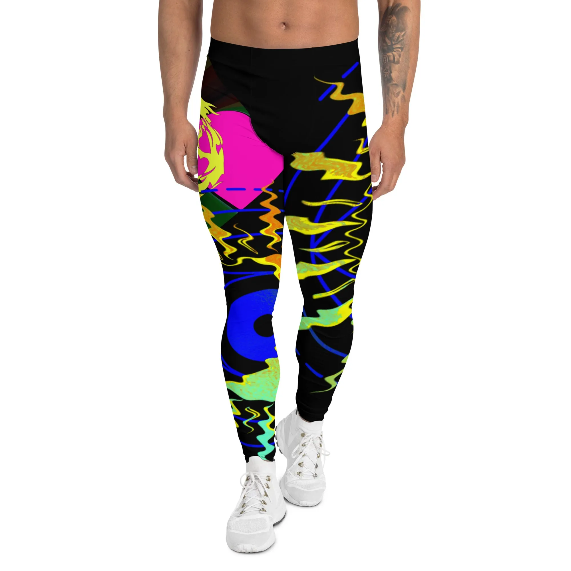 Electric Ecstatic Dance, Men's Dance Pants, Yoga, Gym Pants | Festival Clothing | Flow Wear, Men's Leggings