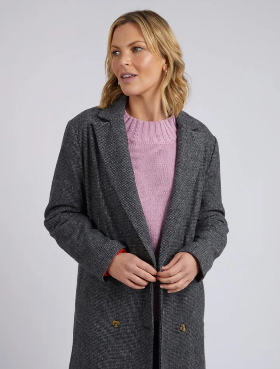 Elm LIfestyle Becky Houndstooth Coat