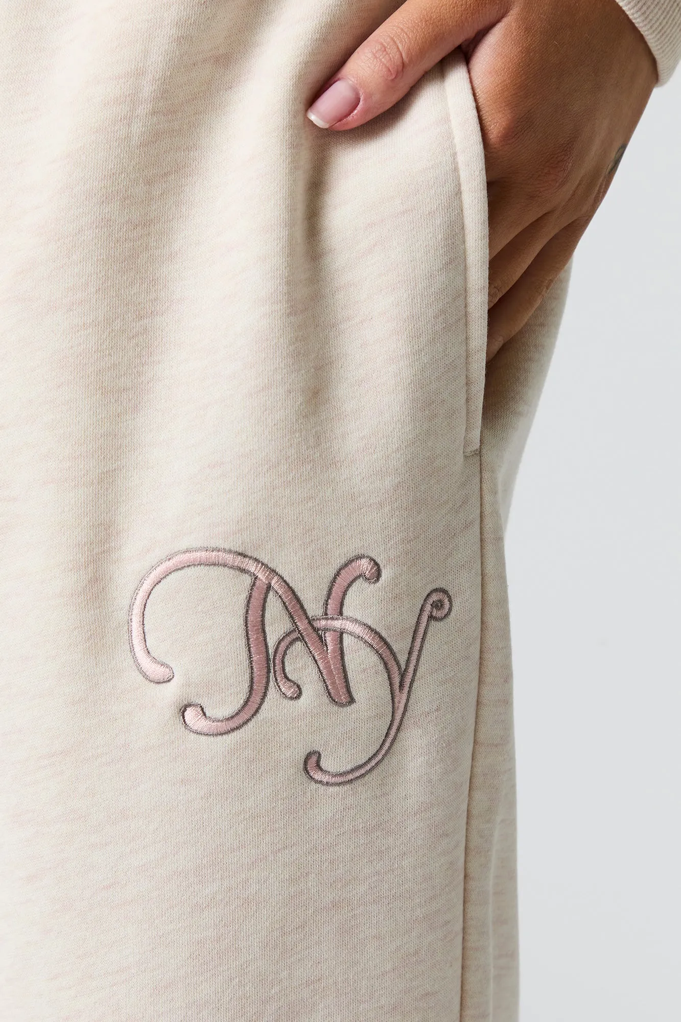 Embroidered Destination Wide Leg Sweatpant