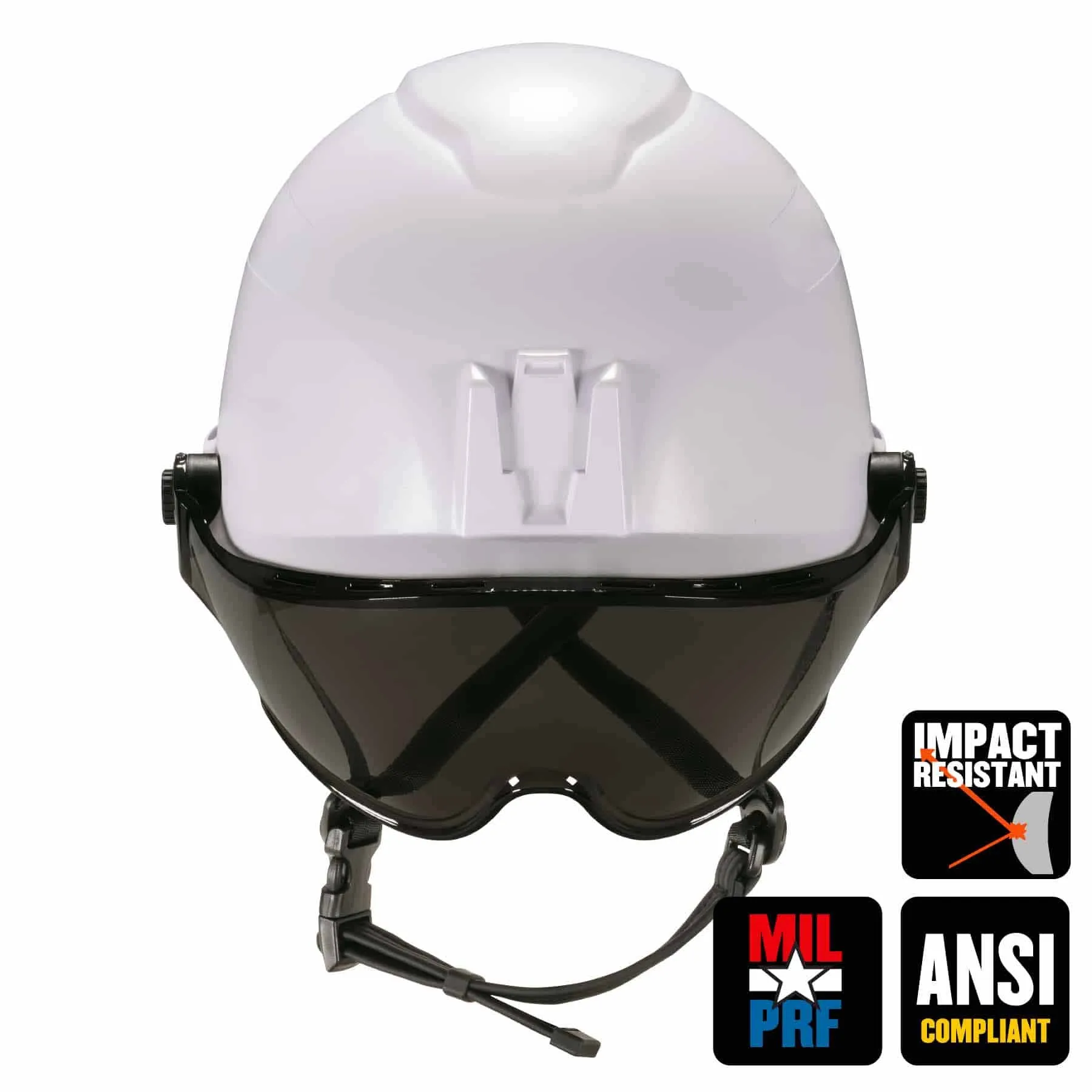 Ergodyne 60216 8974V Anti-Fog Smoke Lens White Class E Safety Hard Hat Helmet   Visor