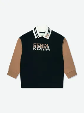 Fendi Boys Logo Sweatshirt in Black