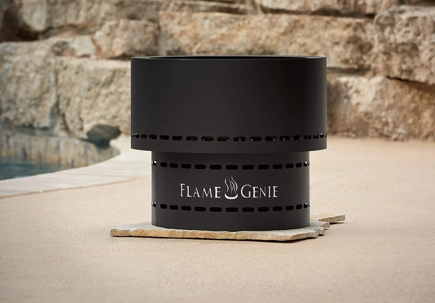 Flame Genie Portable Smoke-Free Inferno Wood Pellet Fire Pit - FG-19-SS