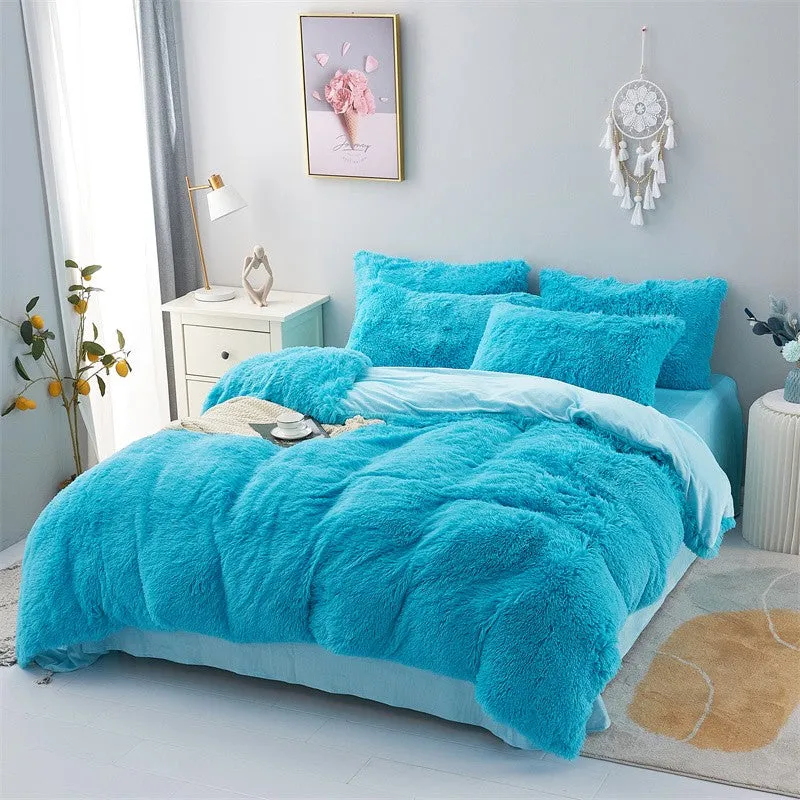 Fluffy Mink Pure Color Bedding