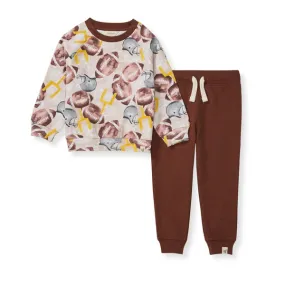 Football Season Organic Sweatshirt & Pant Set - Hunter