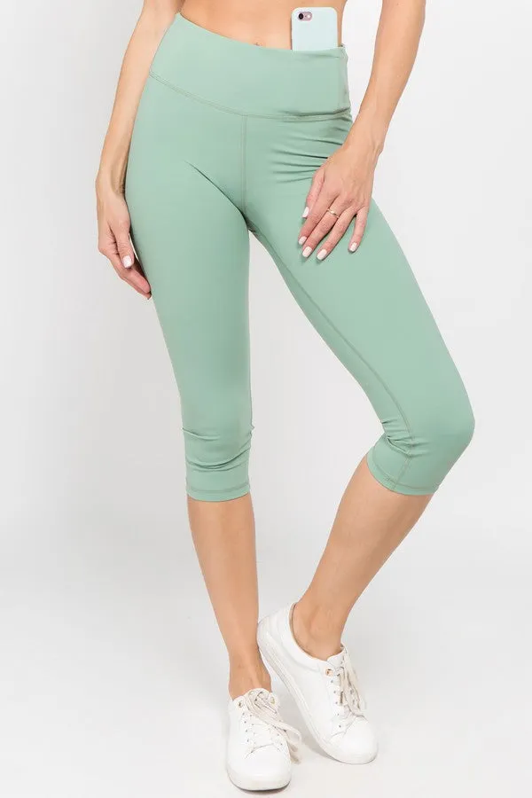 Freestyle Active Single Pocket Capri Legging