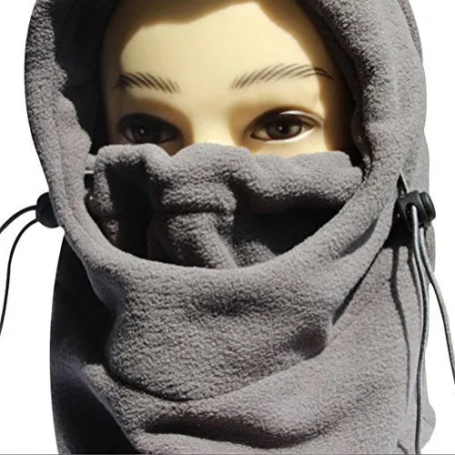 FUYI Women's Windbreak Warm Fleece Neck Hat Winter Ski Full Face Mask Cover Cap