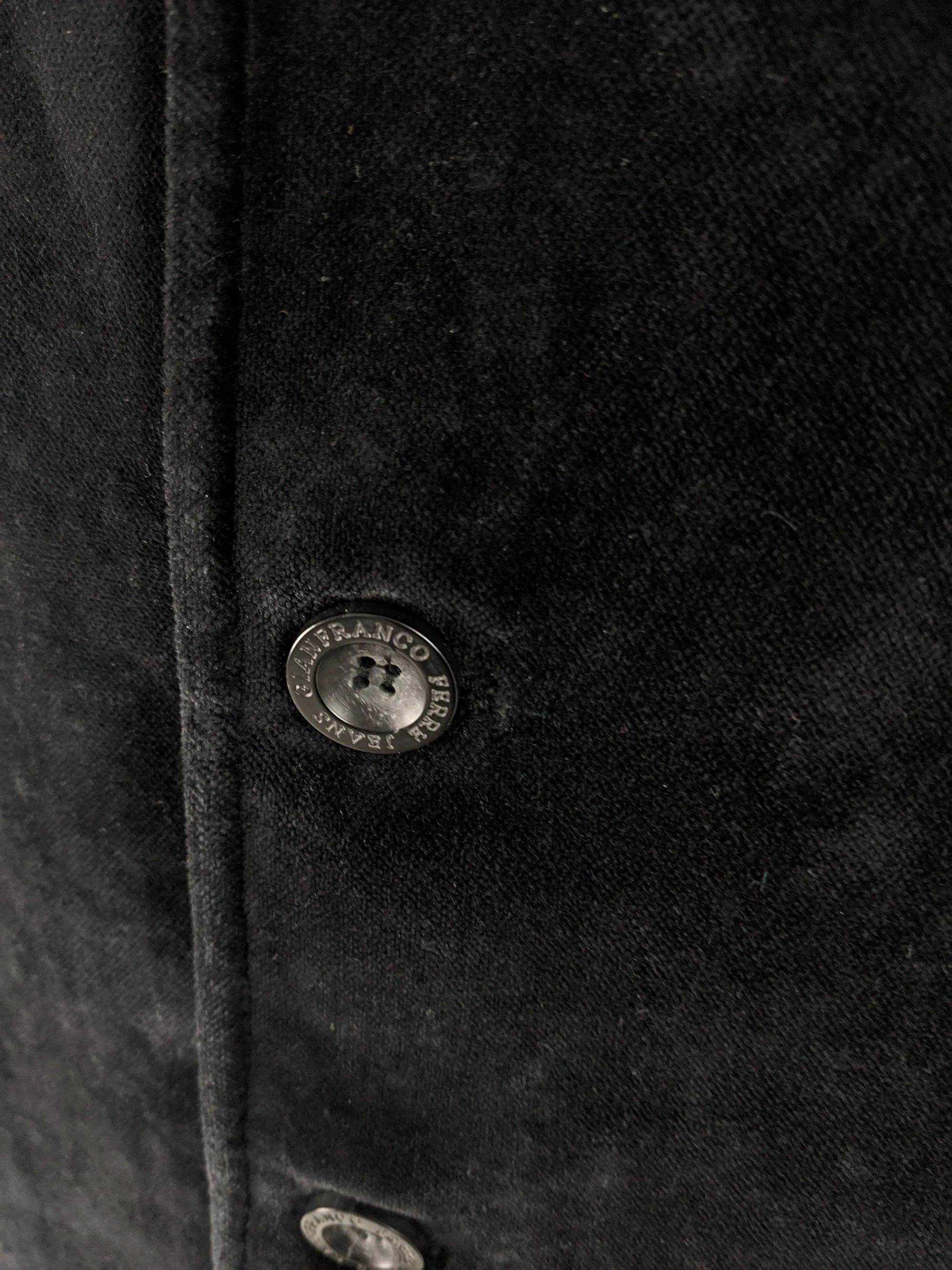 Gianfranco Ferré Vintage Mens Black Velvet Jacket, 1990s