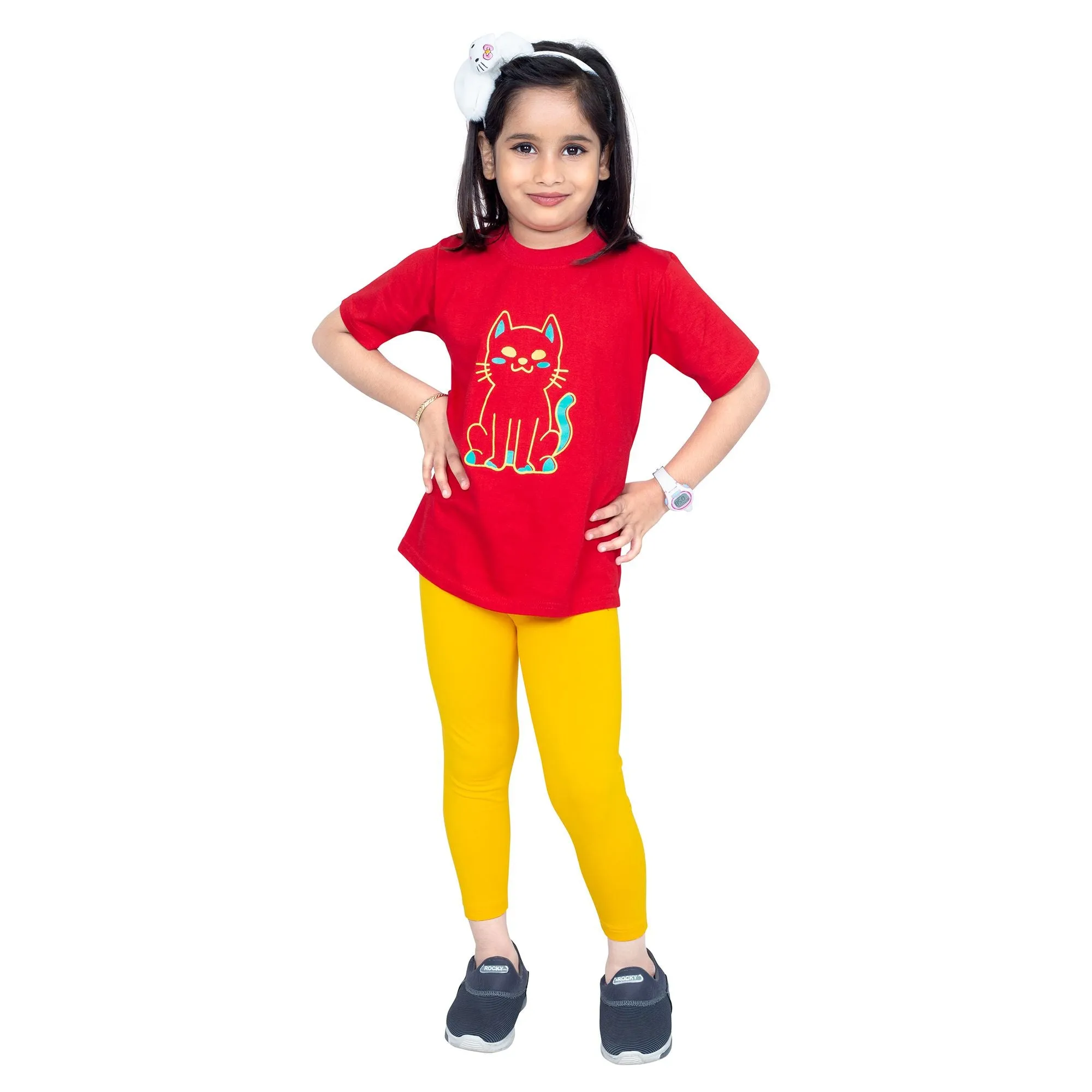 Girls Mustard Ankle Length Legging