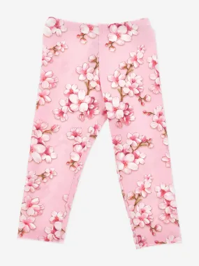 Girls Peach Blossom Leggings in Pink