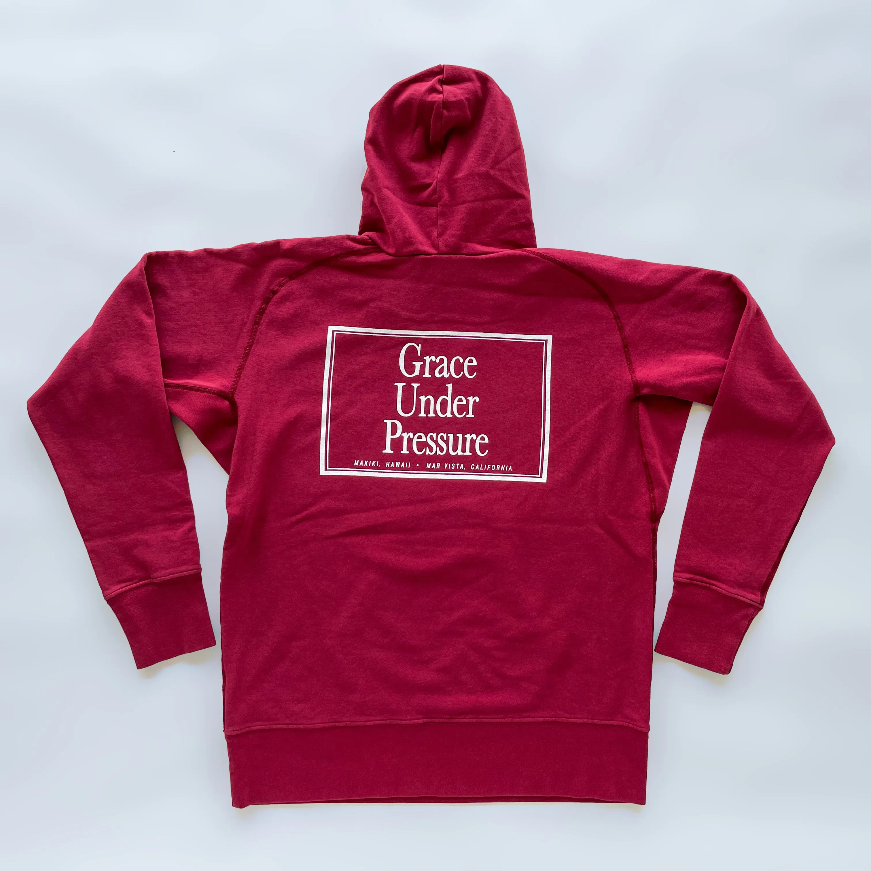 Grace Under Pressure Pull-over Hooded Sweatshirt (Wine)