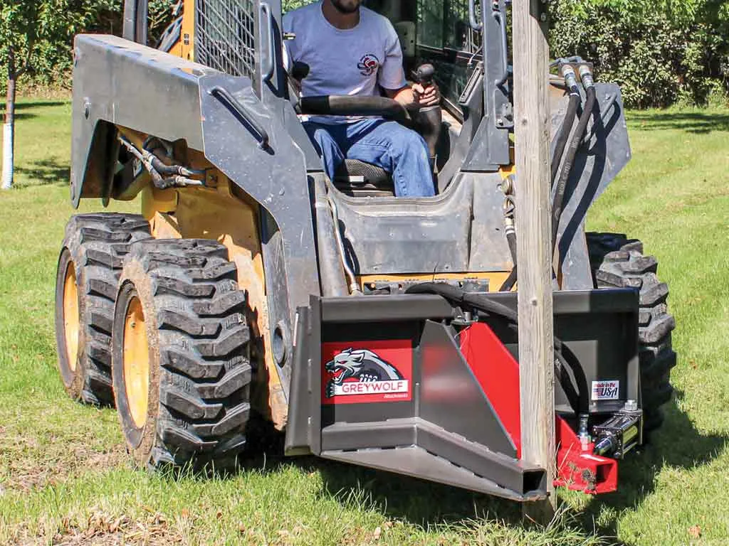 GREYWOLF tree puller for skid steer