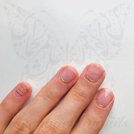 Half Moon French Gold Nail Stickers