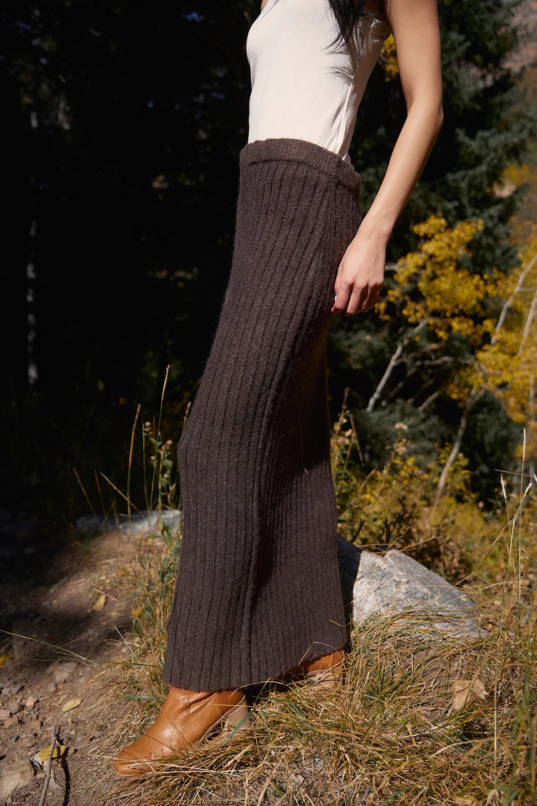 Hannah Dark Umber Sweater Skirt-FINAL SALE