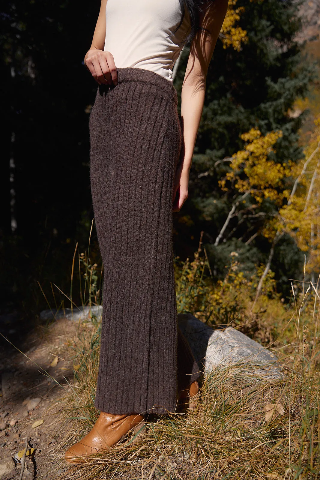 Hannah Dark Umber Sweater Skirt-FINAL SALE