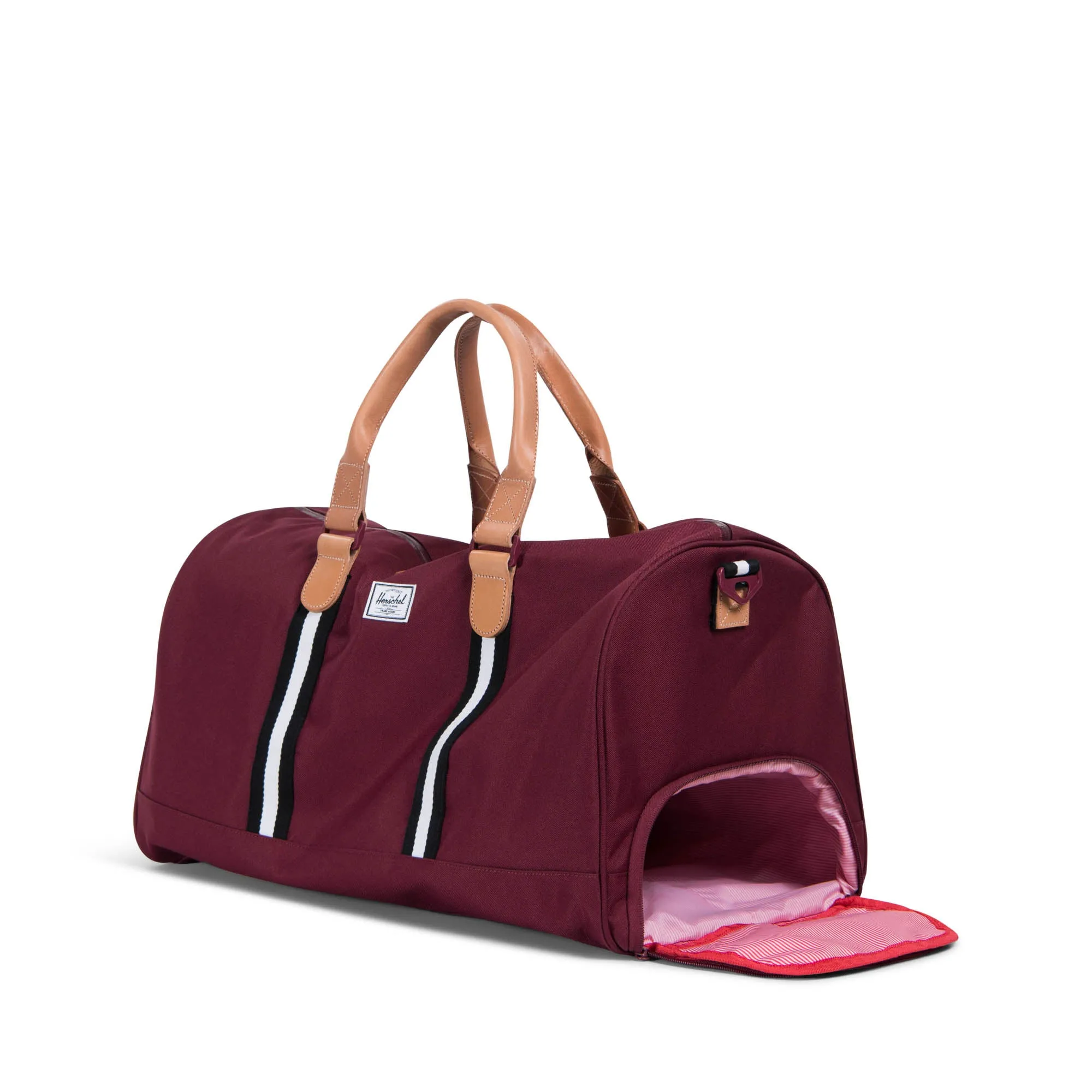 Herschel Offset Collection Novel Duffle - Windsor Wine/Leather