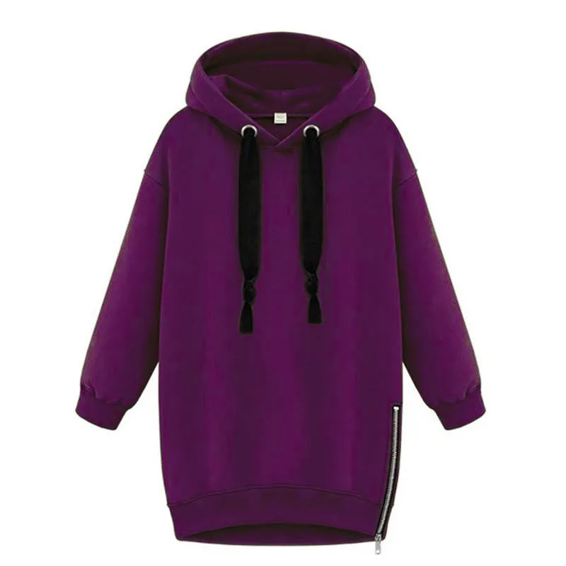 High Quality New Autumn Women Lady Cotton Loose Hooded Jacket Thicken Velvet Long sleeve Sweatshirt Korean Style Hoodies 500g/pc