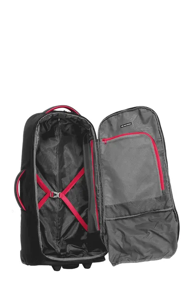 High Sierra - Composite V4 76cm Medium RFID Wheeled Duffle With Backpack Straps - Black/Red