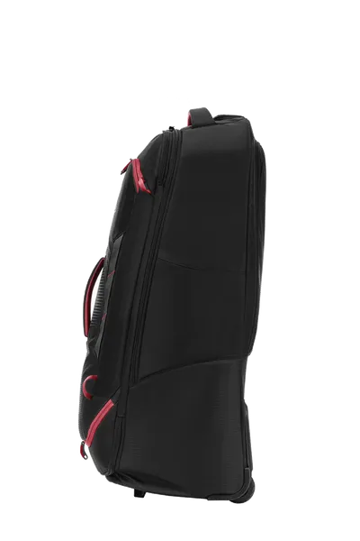 High Sierra - Composite V4 76cm Medium RFID Wheeled Duffle With Backpack Straps - Black/Red