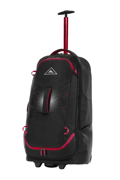 High Sierra - Composite V4 76cm Medium RFID Wheeled Duffle With Backpack Straps - Black/Red