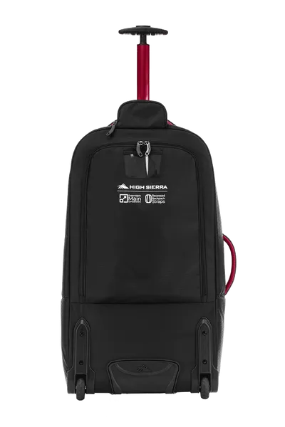 High Sierra - Composite V4 76cm Medium RFID Wheeled Duffle With Backpack Straps - Black/Red