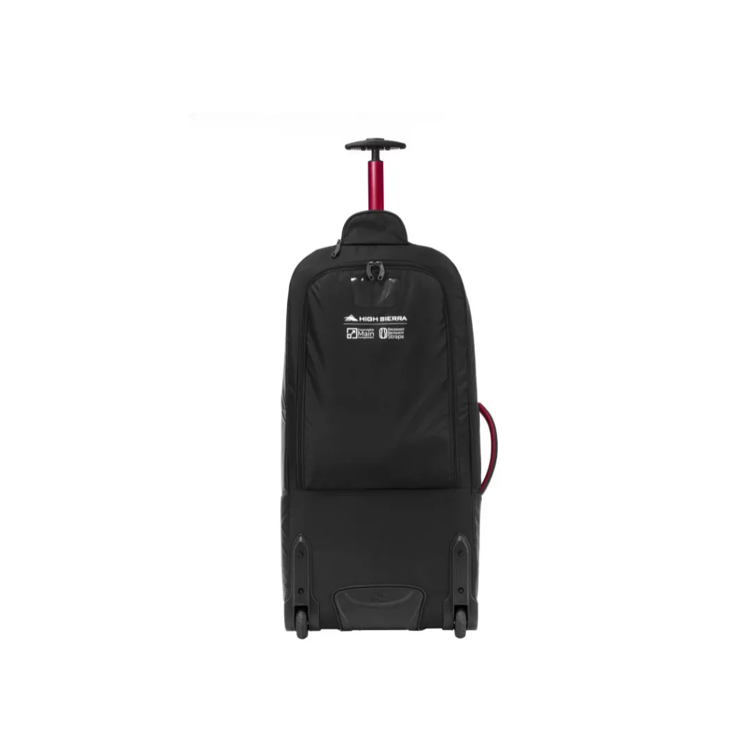 HIGH SIERRA COMPOSITE V4 84CM WHEELED DUFFLE BLACK RED