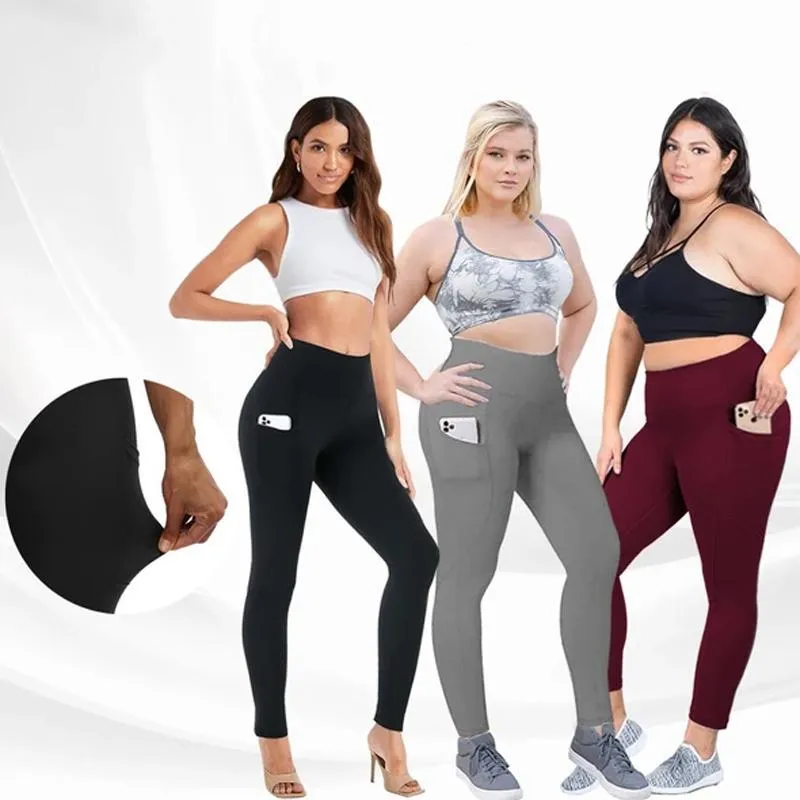 High Waist Stretch Plus-Size Leggings