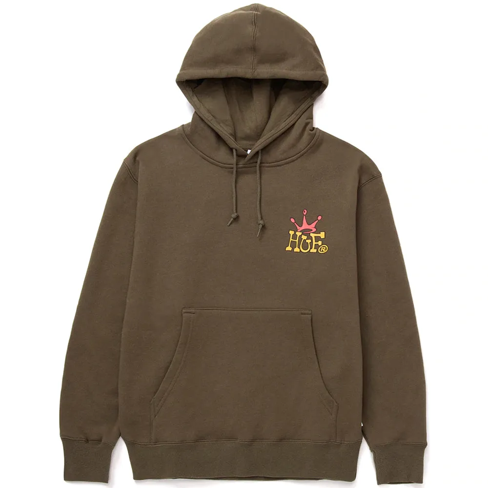 HUF CROWN P/O HOODIE // OLIVE