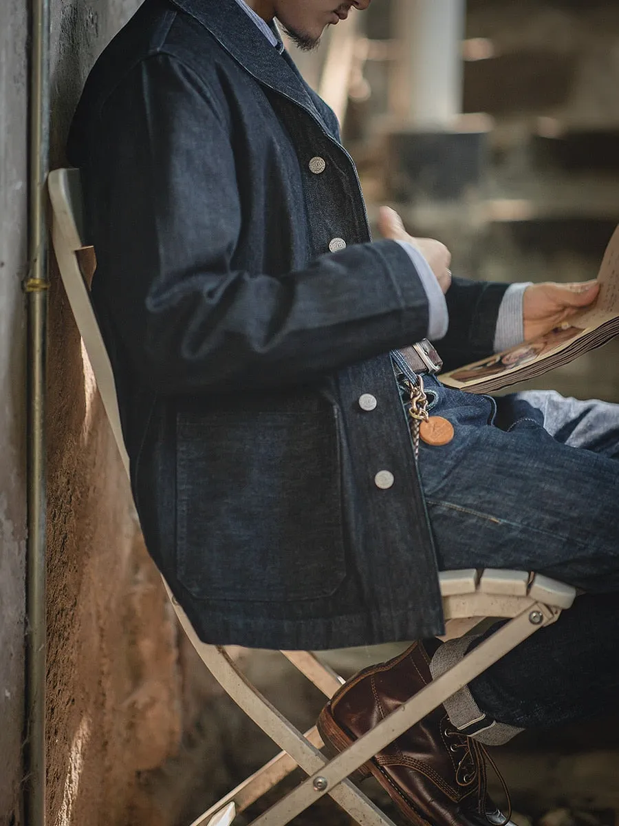 Jinquedai Tooling Jackets §էاڧߧã§à§ӧѧñ §ܧå§â§ä§ܧÑ Mens American Casual Blue Washed Denim Jacket Navy Amekaji Vintage streetwear Jacket