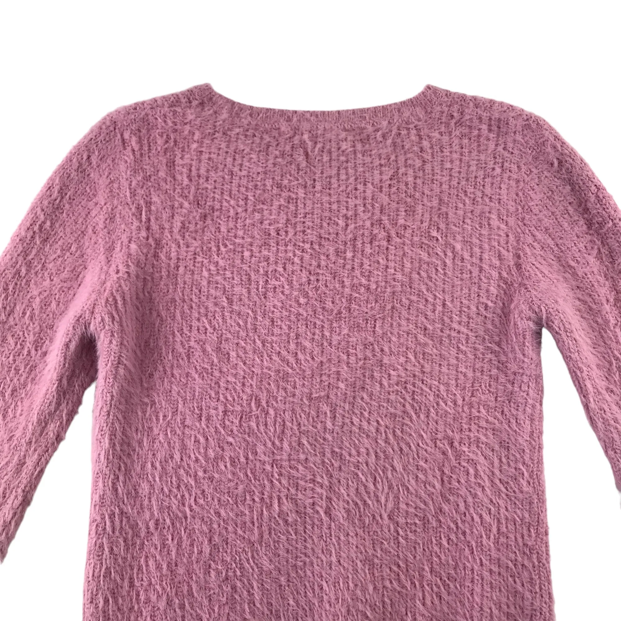 John Lewis jumper 9 years pink fluffy long sleeve pullover