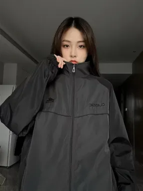 Joskaa Oversized Outdoor Jacket Women Vintage Y2K Windbreaker Ladies Autumn Harajuku Zipper Jackets Female Korean Style Coat Streetwear