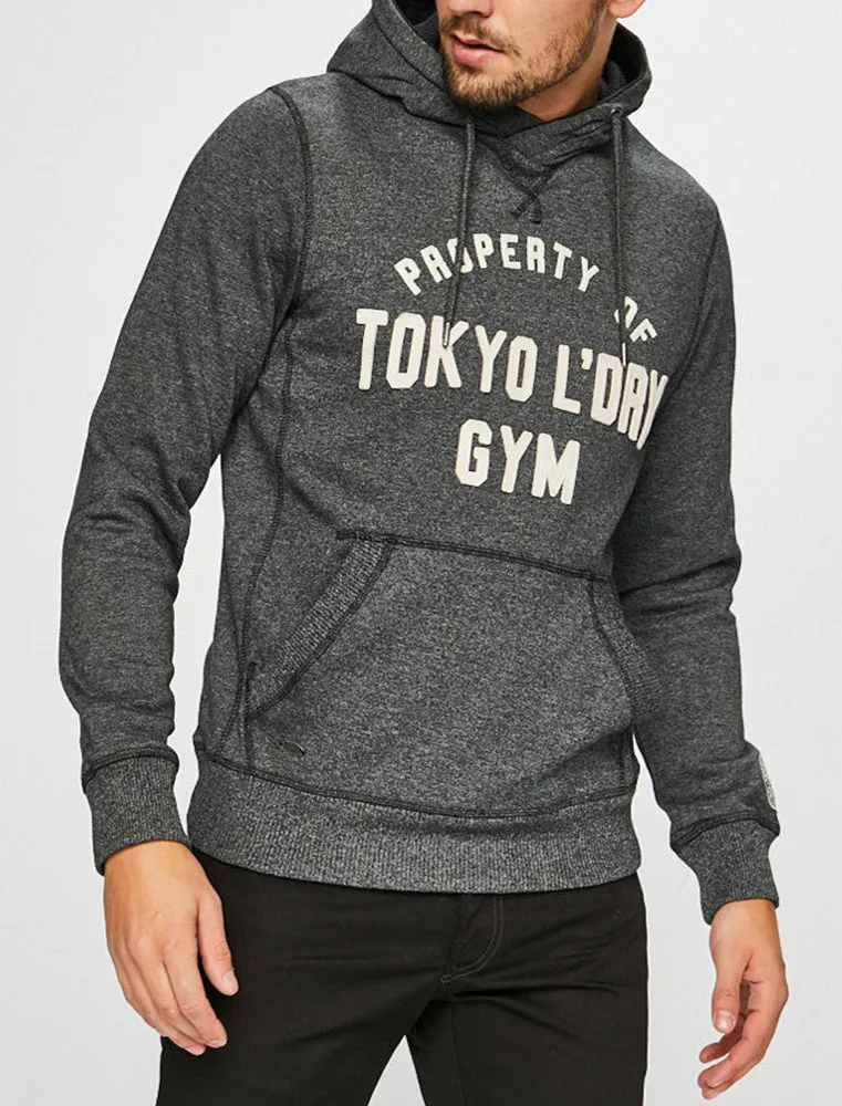 Keskustie Brush Back Fleece Pullover Hoodie In Jet Black - Tokyo Laundry