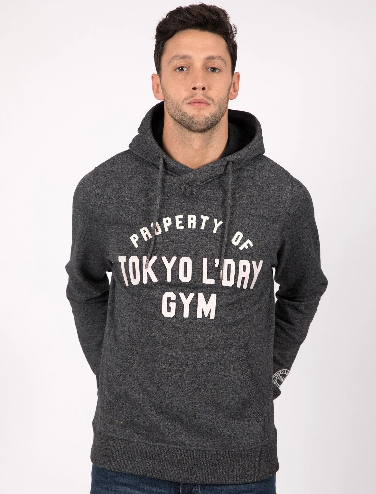 Keskustie Brush Back Fleece Pullover Hoodie In Jet Black - Tokyo Laundry