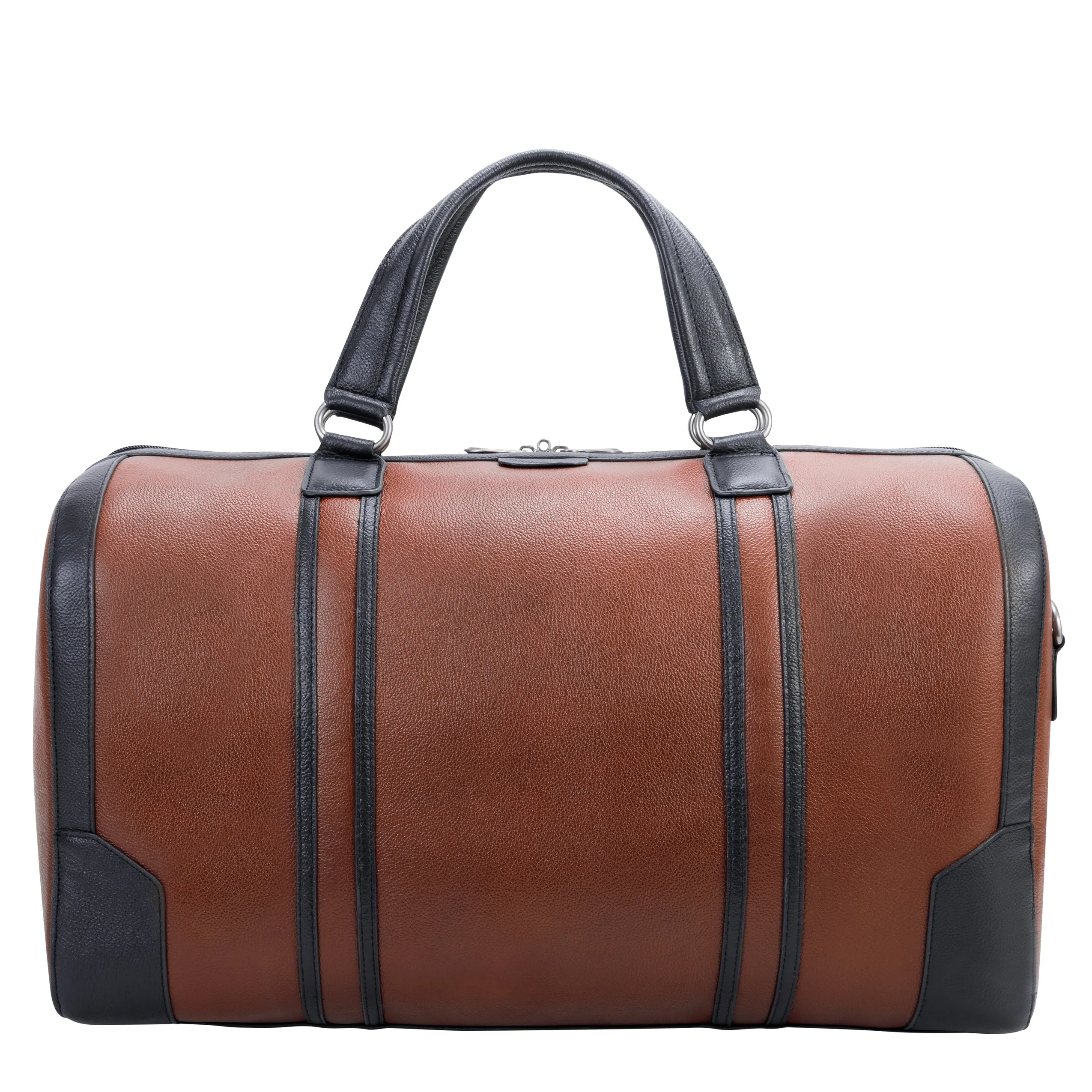 KINZIE | Leather Two-Tone Carry-All Tablet Duffel