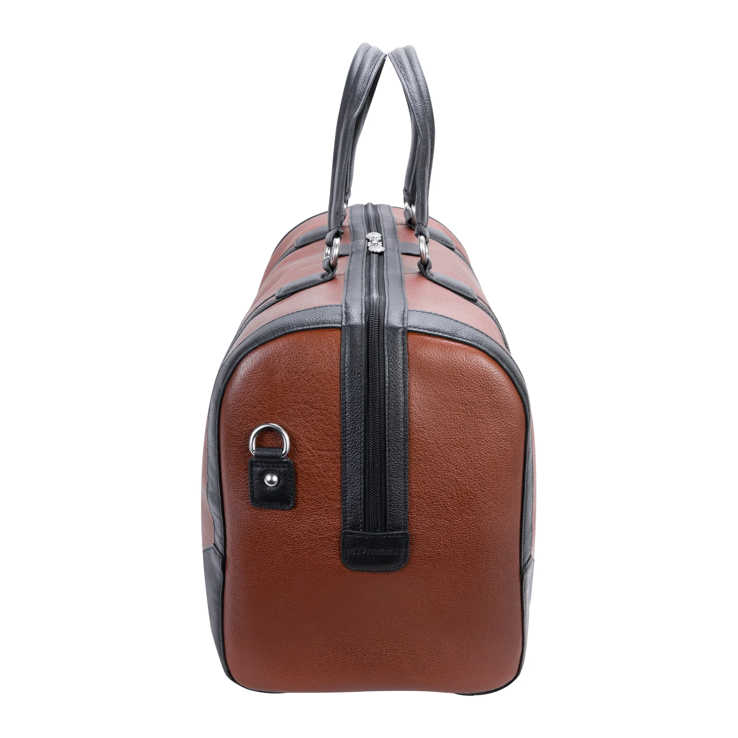 KINZIE | Leather Two-Tone Carry-All Tablet Duffel