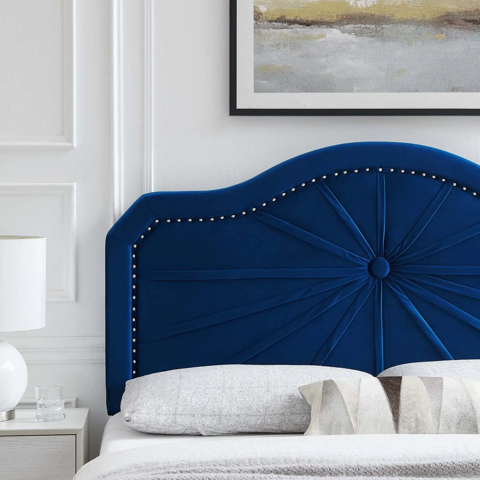 Kristin Pleated Performance Velvet Headboard