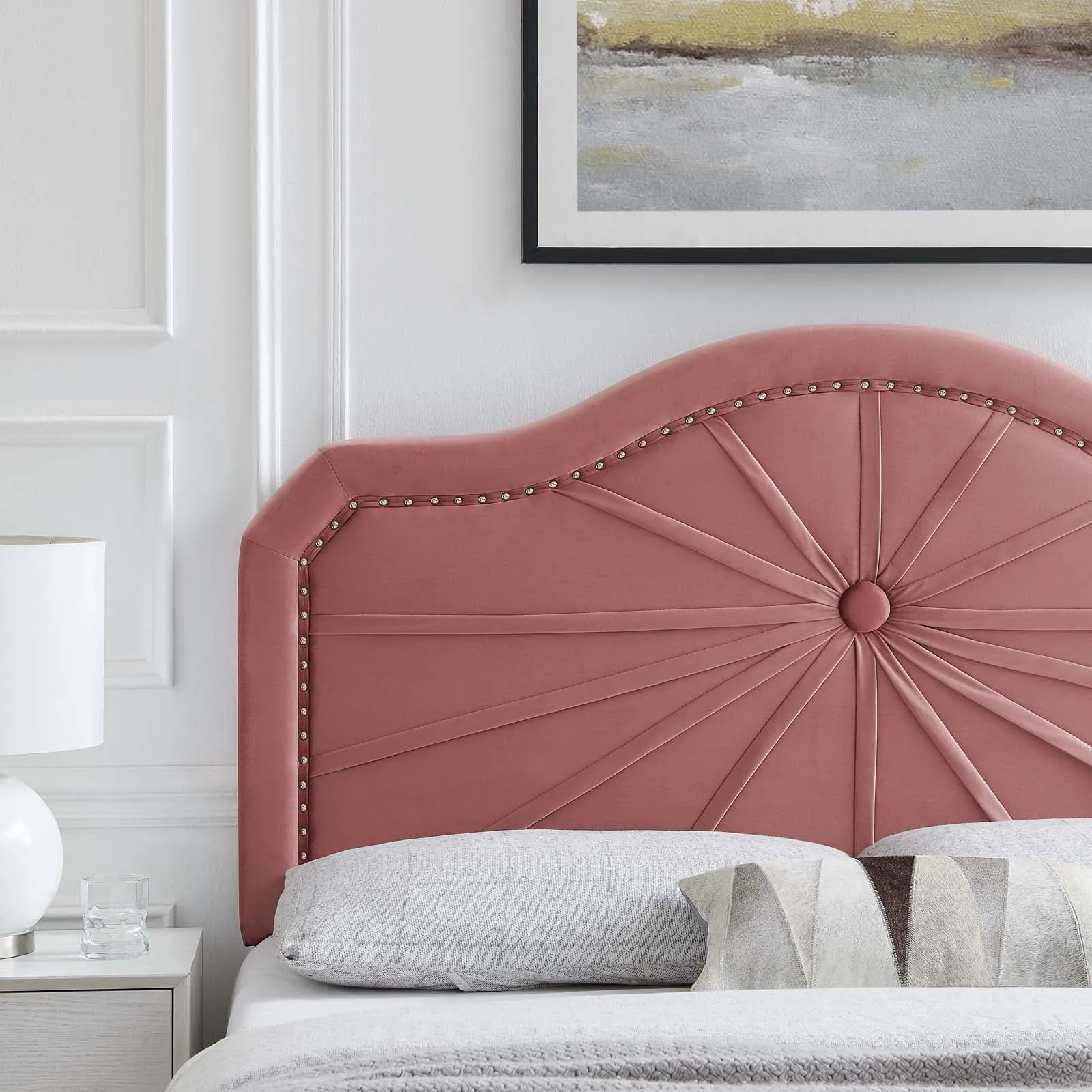 Kristin Pleated Performance Velvet Headboard