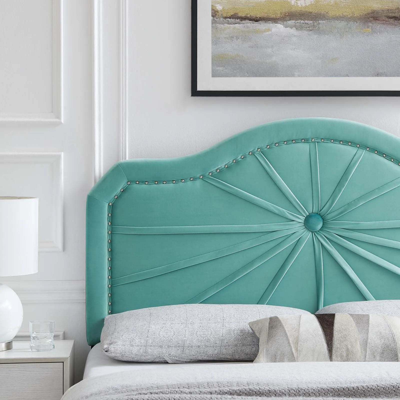 Kristin Pleated Performance Velvet Headboard