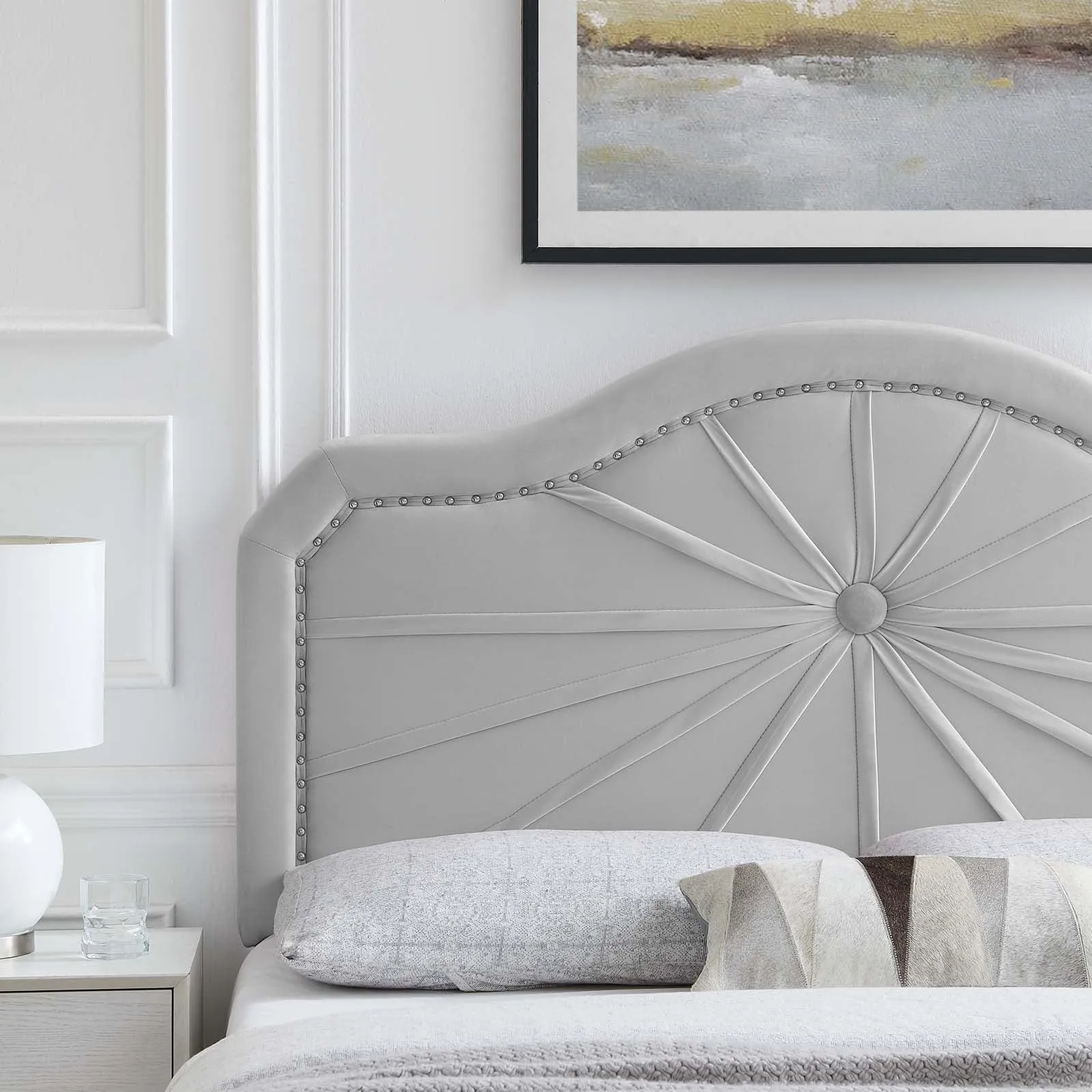 Kristin Pleated Performance Velvet Headboard