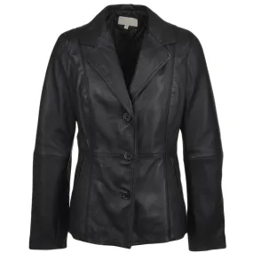 Ladies Leather Coat Impressive Biker Fashion Wear 1