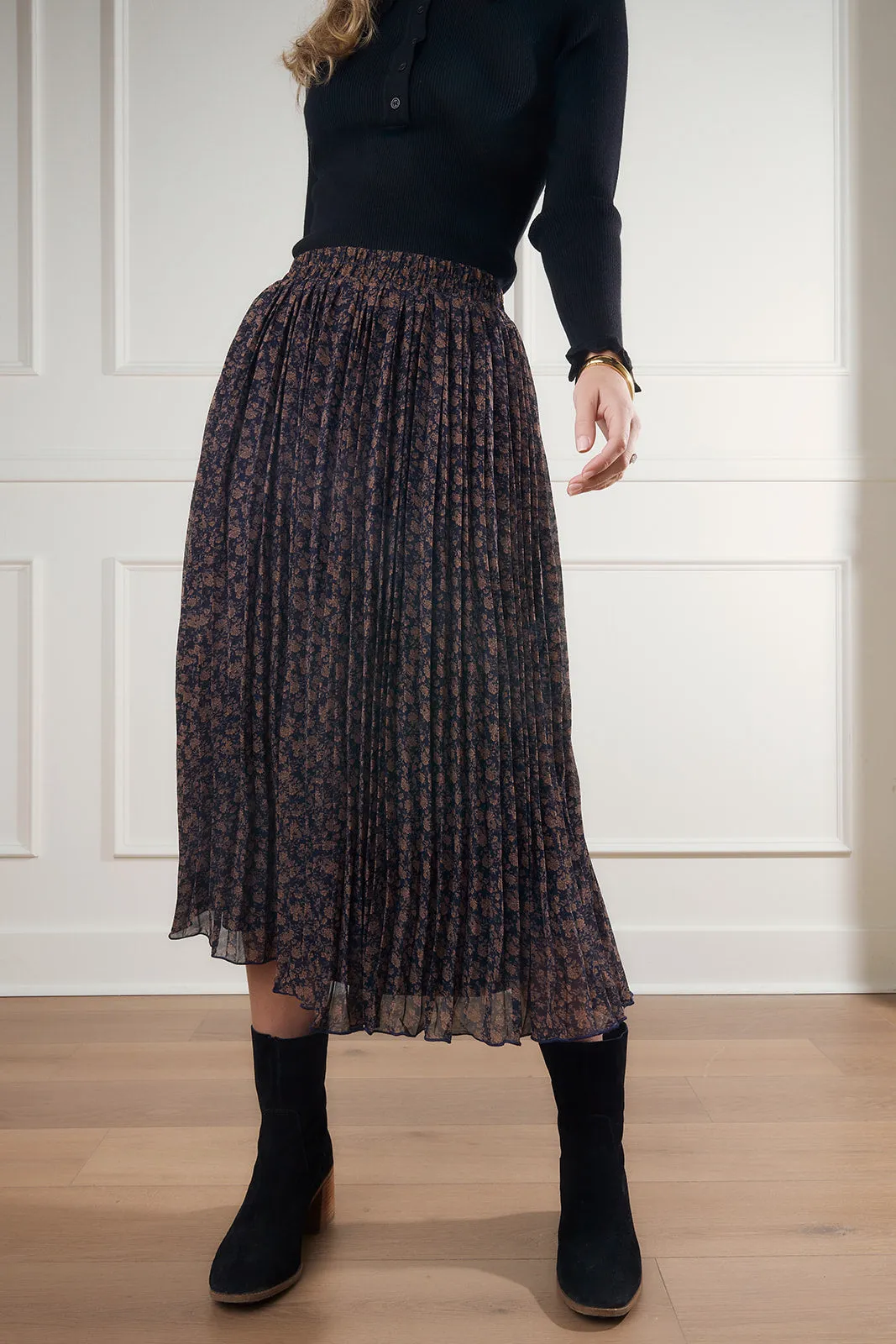 Lennon Floral Print Midi Skirt